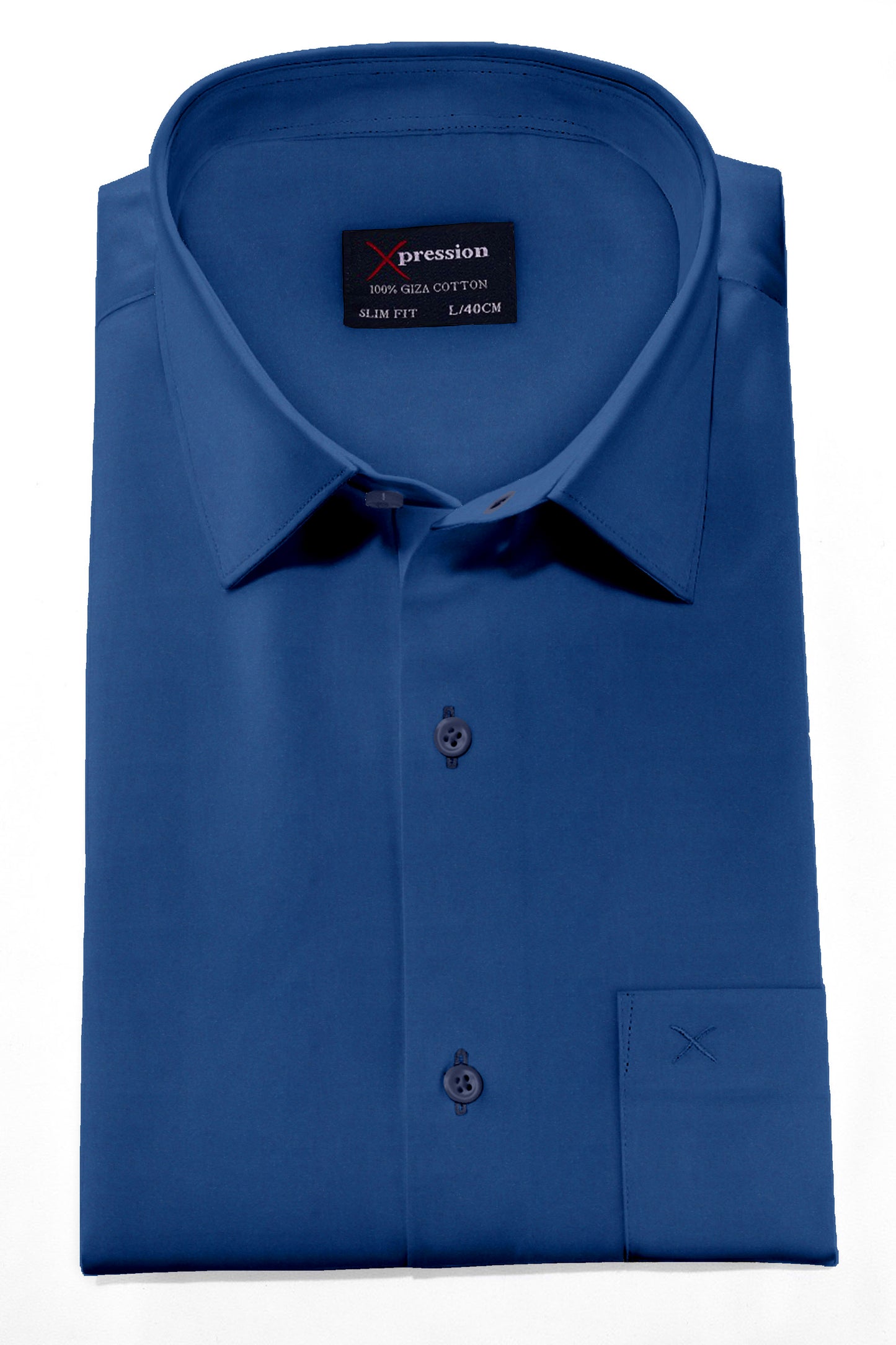 Peacock Blue Satin Shirt